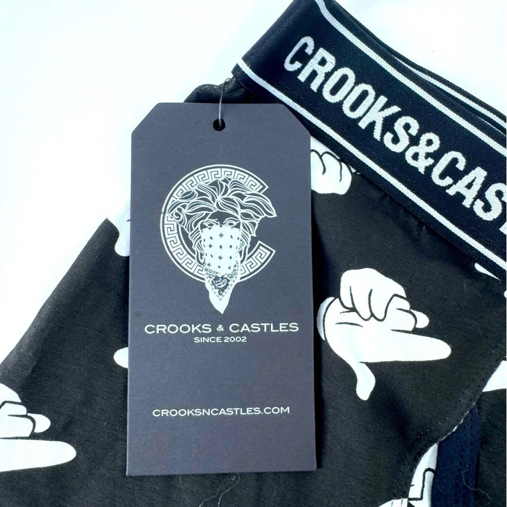NWT Crooks & Castles Monochrome Graphic Boxer Brief underwear‎